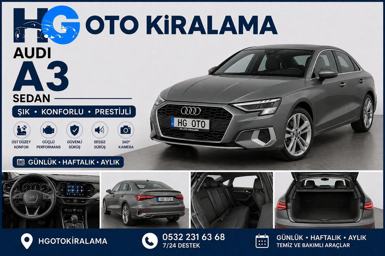 Audi A3 Sedan kiralama